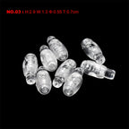 10pcs Cord Lock Plastic Stopper Cord Ends Toggles Clip Buckle Transparent Clear Frost For Shoelace Clothing DIY Bag Accessories