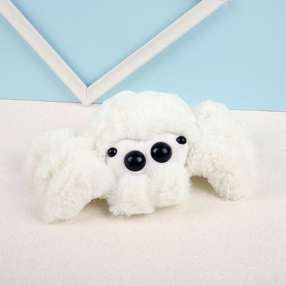 Cross-border simulation small spider doll Luca spider black and white spider doll doll Halloween decoration ornaments