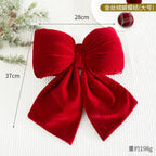 Christmas Tree Decoration Home Gold Velvet Bow Large Pendant Photo Atmosphere Props Atmosphere Flocking Bow