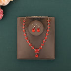 Korean Bride Necklace Earrings Two-piece Decorations Wedding Yarn Wedding Jewelry Wedding Accessories Dance Studio