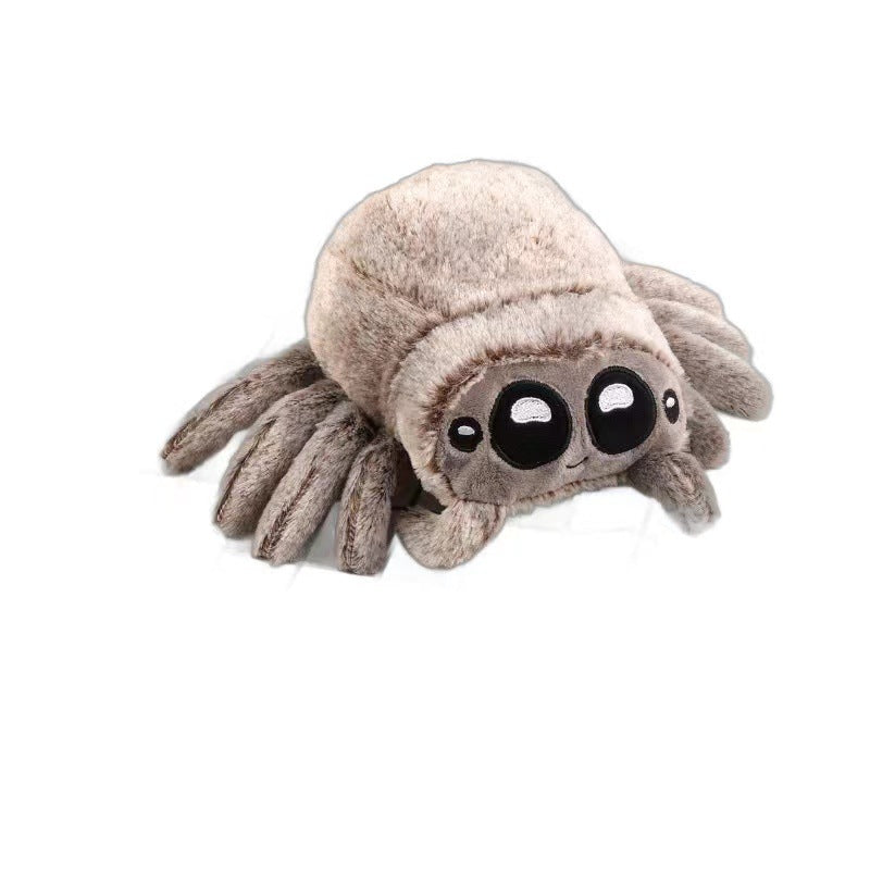 Cross-border simulation small spider doll Luca spider black and white spider doll doll Halloween decoration ornaments