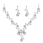 European and American Exaggerated Fashion Personality Rhinestone Crystal Necklace Earrings Set Ladies Prom Clothing Factory Home Decoration Wholesale
