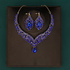 Korean Bride Necklace Earrings Two-piece Decorations Wedding Yarn Wedding Jewelry Wedding Accessories Dance Studio