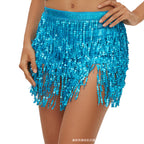 Halloween New Belly Dance Beads Waist Chain 4 Layer Beads Sequins Dance Performance Hip Towel Tassel Waist Seal Belt