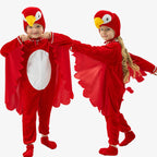 Halloween Children's Performance Costume Cartoon Animal One-piece Costume Blue Red Parrot COS Performance Costume