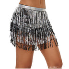 Halloween New Belly Dance Beads Waist Chain 4 Layer Beads Sequins Dance Performance Hip Towel Tassel Waist Seal Belt