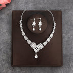 Korean Bride Necklace Earrings Two-piece Decorations Wedding Yarn Wedding Jewelry Wedding Accessories Dance Studio