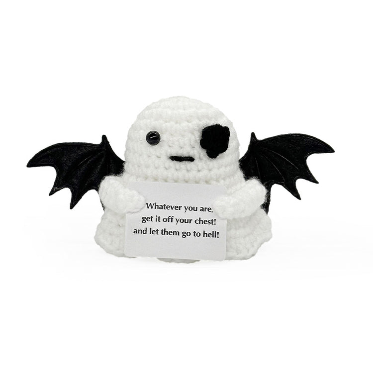 Cross-Border Amazon Handmade Knitted Doll Halloween Gift Ghost Little Devil Grim Reaper Emotional Plush Toy Wholesale