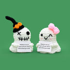 Cross-Border Amazon Handmade Knitted Doll Halloween Gift Ghost Little Devil Grim Reaper Emotional Plush Toy Wholesale