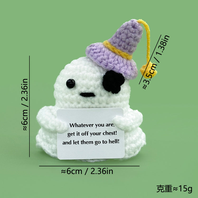 Cross-Border Amazon Handmade Knitted Doll Halloween Gift Ghost Little Devil Grim Reaper Emotional Plush Toy Wholesale