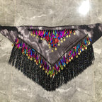 Halloween in stock Indian Dance Dress Flash Tassel Waist Towel Belly Dance Hip Towel Waist Chain Latin Dance Waist Towel Wholesale