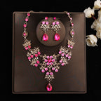 Korean Bride Necklace Earrings Two-piece Decorations Wedding Yarn Wedding Jewelry Wedding Accessories Dance Studio