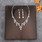 Korean Bride Necklace Earrings Two-piece Decorations Wedding Yarn Wedding Jewelry Wedding Accessories Dance Studio