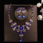 Korean Bride Necklace Earrings Two-piece Decorations Wedding Yarn Wedding Jewelry Wedding Accessories Dance Studio