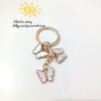 Cross-border new butterfly keychain European and American pendant key accessories schoolbag pendant decoration accessories wholesale