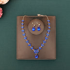 Korean Bride Necklace Earrings Two-piece Decorations Wedding Yarn Wedding Jewelry Wedding Accessories Dance Studio