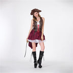 Halloween Pirates of the Caribbean Costume Female Knight Costume Adult Pirate Costume COS Halloween Costume