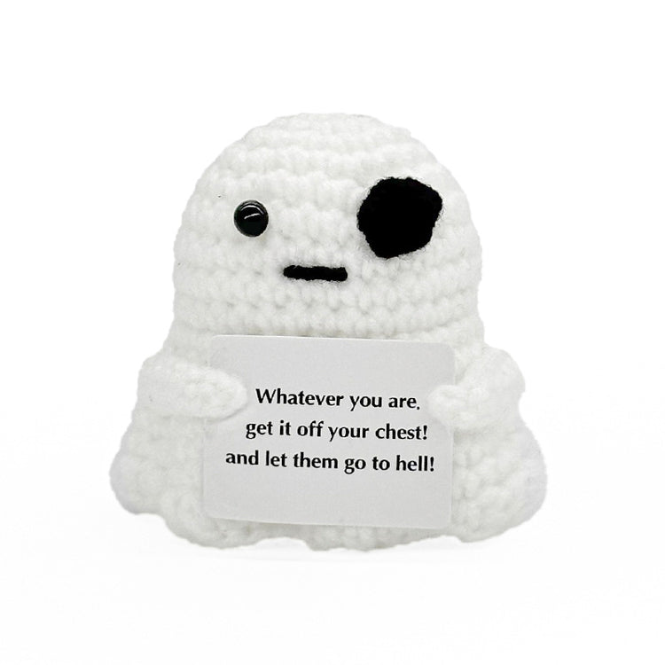 Cross-Border Amazon Handmade Knitted Doll Halloween Gift Ghost Little Devil Grim Reaper Emotional Plush Toy Wholesale