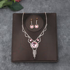 Korean Bride Necklace Earrings Two-piece Decorations Wedding Yarn Wedding Jewelry Wedding Accessories Dance Studio