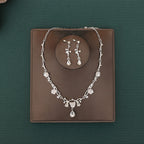 Korean Bride Necklace Earrings Two-piece Decorations Wedding Yarn Wedding Jewelry Wedding Accessories Dance Studio