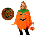 Halloween Costume Luminous Adult Children Pumpkin Cape Shawl Pumpkin Hat suit Cape School Party Dress Up