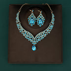 Korean Bride Necklace Earrings Two-piece Decorations Wedding Yarn Wedding Jewelry Wedding Accessories Dance Studio