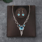 Korean Bride Necklace Earrings Two-piece Decorations Wedding Yarn Wedding Jewelry Wedding Accessories Dance Studio