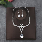 Korean Bride Necklace Earrings Two-piece Decorations Wedding Yarn Wedding Jewelry Wedding Accessories Dance Studio