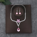 Korean Bride Necklace Earrings Two-piece Decorations Wedding Yarn Wedding Jewelry Wedding Accessories Dance Studio