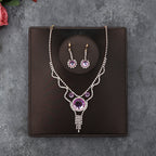 Korean Bride Necklace Earrings Two-piece Decorations Wedding Yarn Wedding Jewelry Wedding Accessories Dance Studio