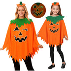 Halloween Costume Luminous Adult Children Pumpkin Cape Shawl Pumpkin Hat suit Cape School Party Dress Up