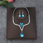 Korean Bride Necklace Earrings Two-piece Decorations Wedding Yarn Wedding Jewelry Wedding Accessories Dance Studio