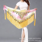 Halloween in stock Indian Dance Dress Flash Tassel Waist Towel Belly Dance Hip Towel Waist Chain Latin Dance Waist Towel Wholesale