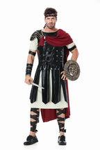 Halloween Roman Warrior Masquerade Parent-Child Costume Adult Male and Female Knight Soldier Costume COS Dress Up