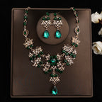 Korean Bride Necklace Earrings Two-piece Decorations Wedding Yarn Wedding Jewelry Wedding Accessories Dance Studio