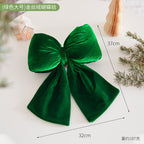 Christmas Tree Decoration Home Gold Velvet Bow Large Pendant Photo Atmosphere Props Atmosphere Flocking Bow