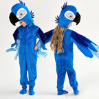 Halloween Children's Performance Costume Cartoon Animal One-piece Costume Blue Red Parrot COS Performance Costume