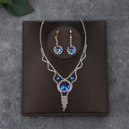 Korean Bride Necklace Earrings Two-piece Decorations Wedding Yarn Wedding Jewelry Wedding Accessories Dance Studio