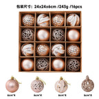 Cross-border New Christmas Tree Decoration Pendant Electroplated Paintted Ball Hanging Hollow Ball Hanging Christmas Decorations
