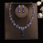 Korean Bride Necklace Earrings Two-piece Decorations Wedding Yarn Wedding Jewelry Wedding Accessories Dance Studio