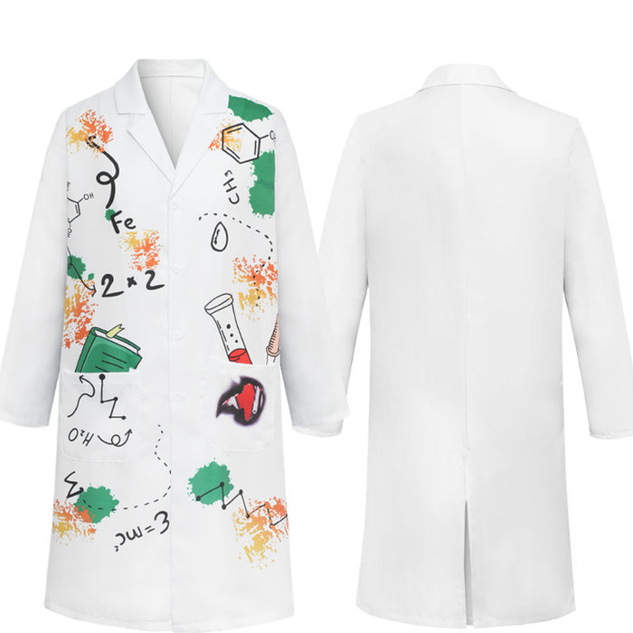 Halloween Crazy Scientist White Coat cos Frankenstein Pro Play Parent-Child Stage Performance Costume