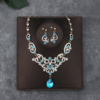 Korean Bride Necklace Earrings Two-piece Decorations Wedding Yarn Wedding Jewelry Wedding Accessories Dance Studio