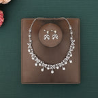 Korean Bride Necklace Earrings Two-piece Decorations Wedding Yarn Wedding Jewelry Wedding Accessories Dance Studio