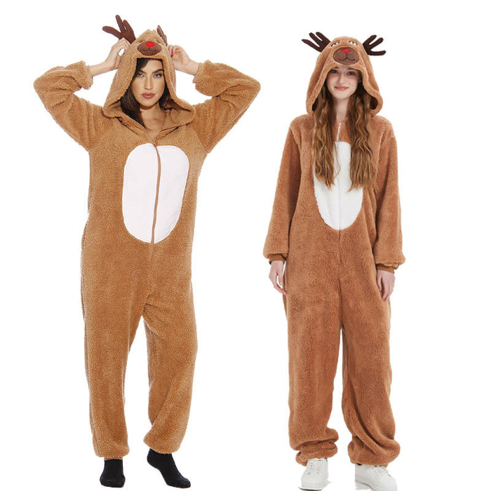 Halloween Children's Adult Elk Cute Reindeer cosplay Brown Animal Romance Costume