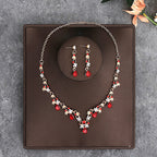 Korean Bride Necklace Earrings Two-piece Decorations Wedding Yarn Wedding Jewelry Wedding Accessories Dance Studio