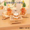 Dollhouse Doll House Snowman Christmas Tree Ginger Biscuit Man Decoration Scene Ornaments Model Christmas Wreath