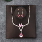 Korean Bride Necklace Earrings Two-piece Decorations Wedding Yarn Wedding Jewelry Wedding Accessories Dance Studio
