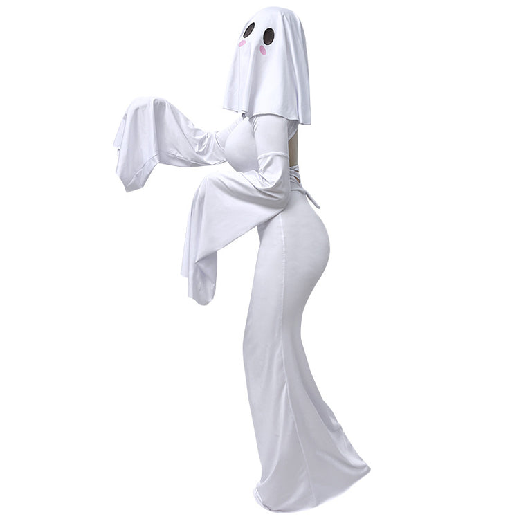Ghost Niang cos Suit Lady Apricot Same Cute Ghost dress Female cosplay Halloween Stage Play Suit