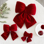 Christmas Tree Decoration Home Gold Velvet Bow Large Pendant Photo Atmosphere Props Atmosphere Flocking Bow