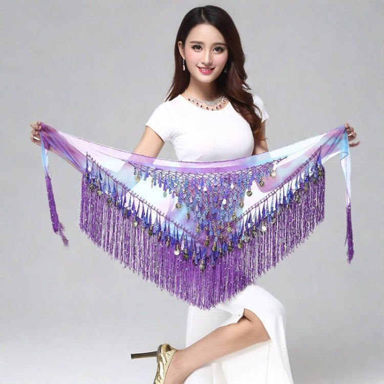Halloween in stock Indian Dance Dress Flash Tassel Waist Towel Belly Dance Hip Towel Waist Chain Latin Dance Waist Towel Wholesale